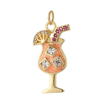 Cocktail charm copper with zircon
