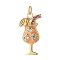 Cocktail charm copper with zircon