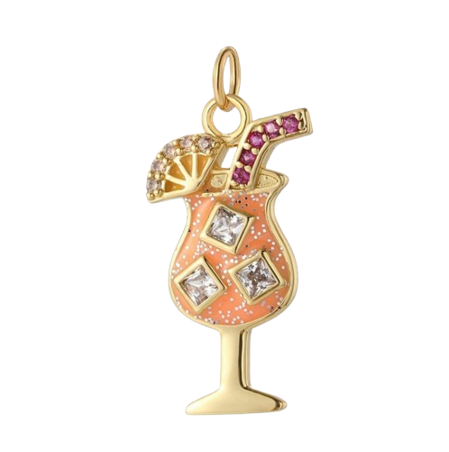 Cocktail charm copper with zircon