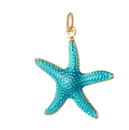 Sea star charm blue